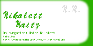 nikolett maitz business card